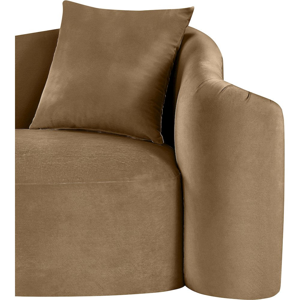 Destin Beige Velvet Chair