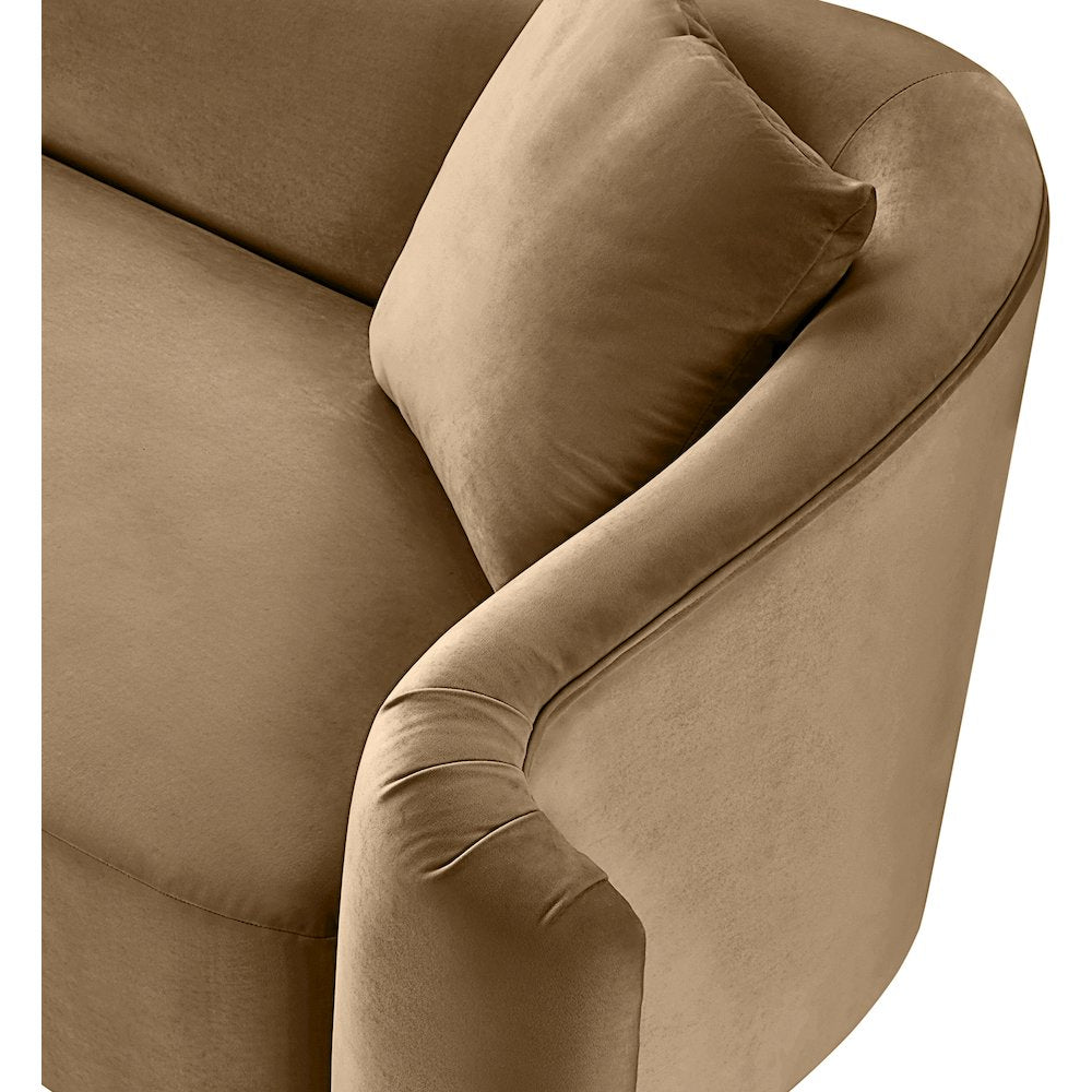Destin Beige Velvet Chair