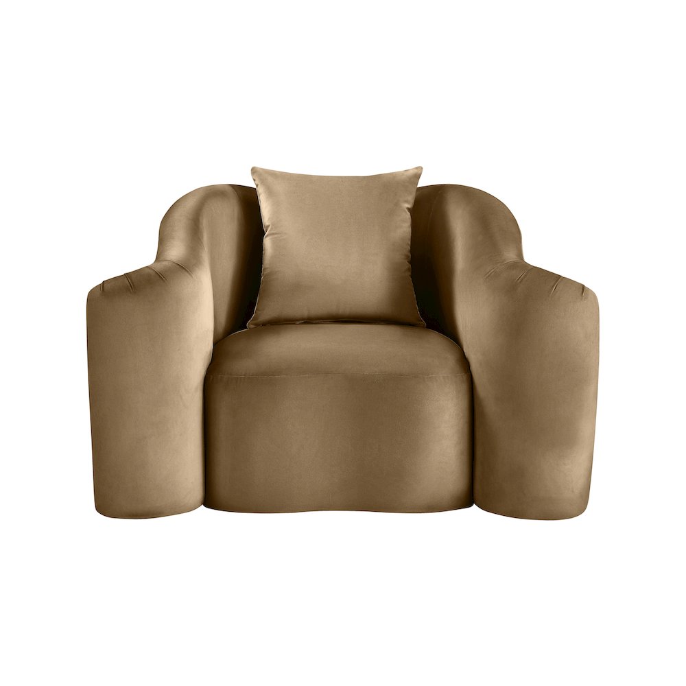 Destin Beige Velvet Chair