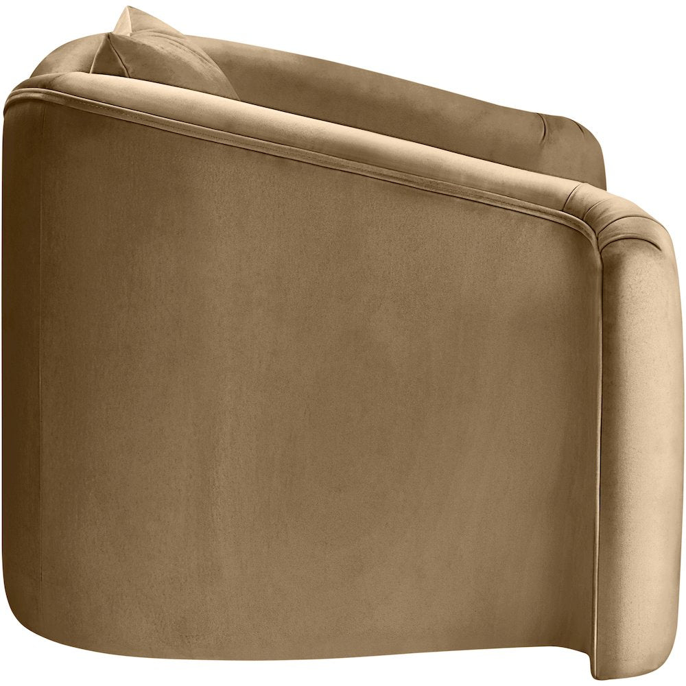Destin Beige Velvet Chair