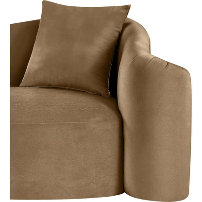Destin Beige Velvet Loveseat