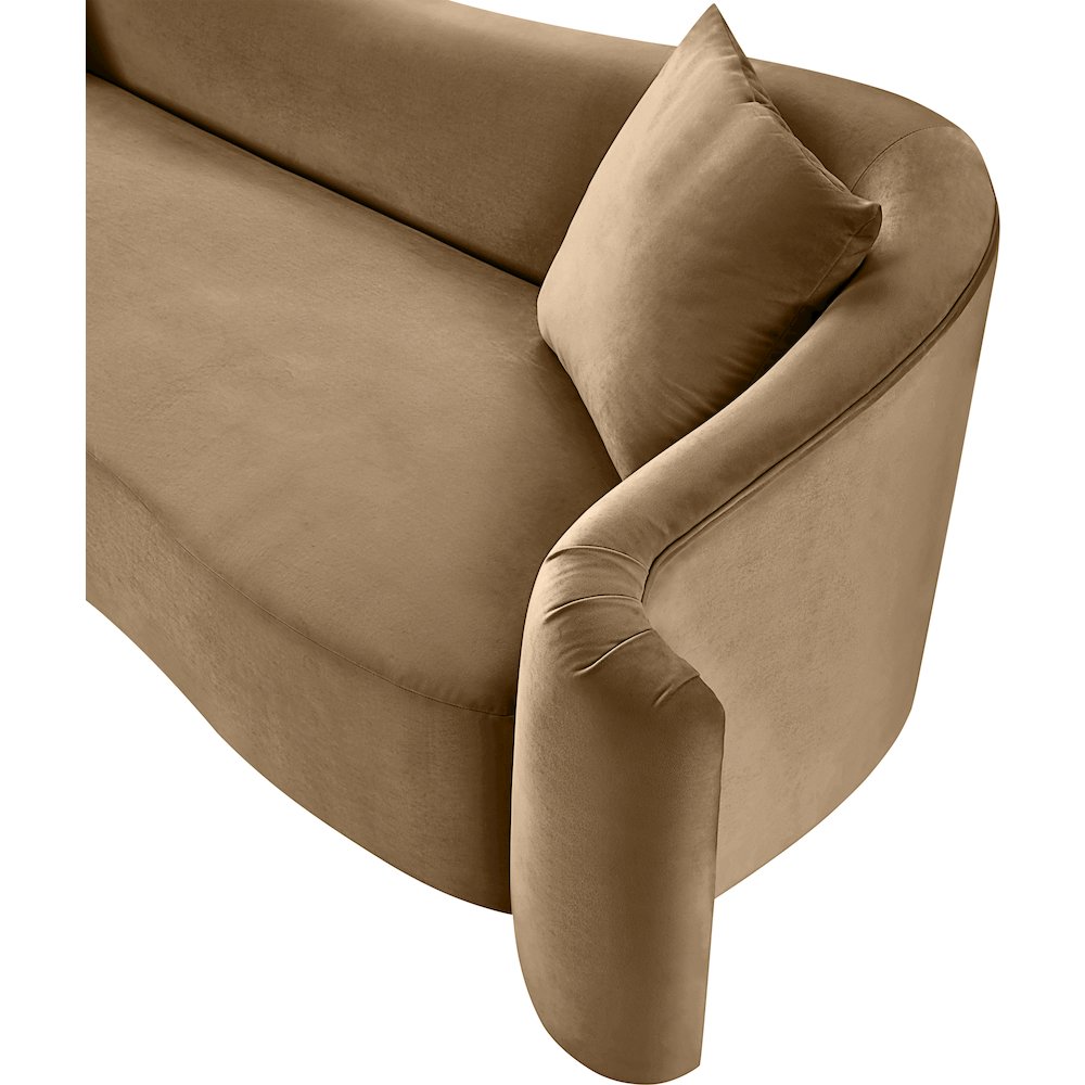 Destin Beige Velvet Loveseat