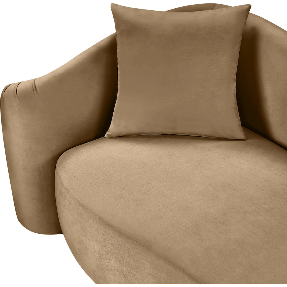 Destin Beige Velvet Loveseat