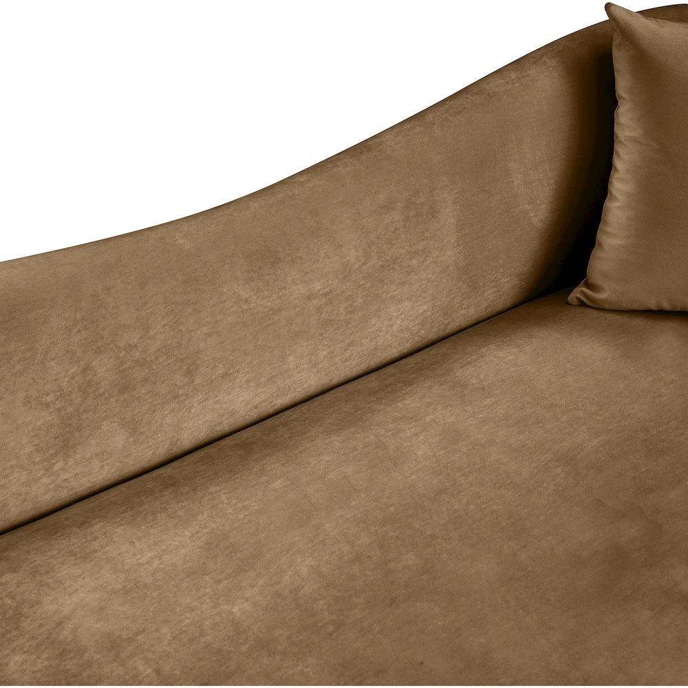 Destin Beige Velvet Loveseat