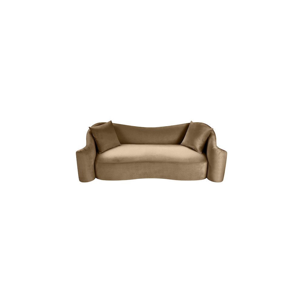 Destin Beige Velvet Sofa