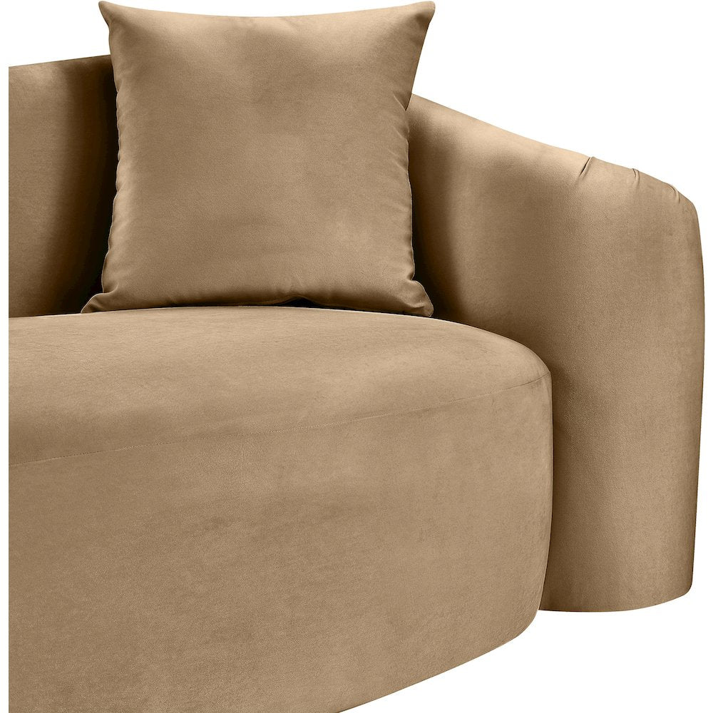 Destin Beige Velvet Sofa