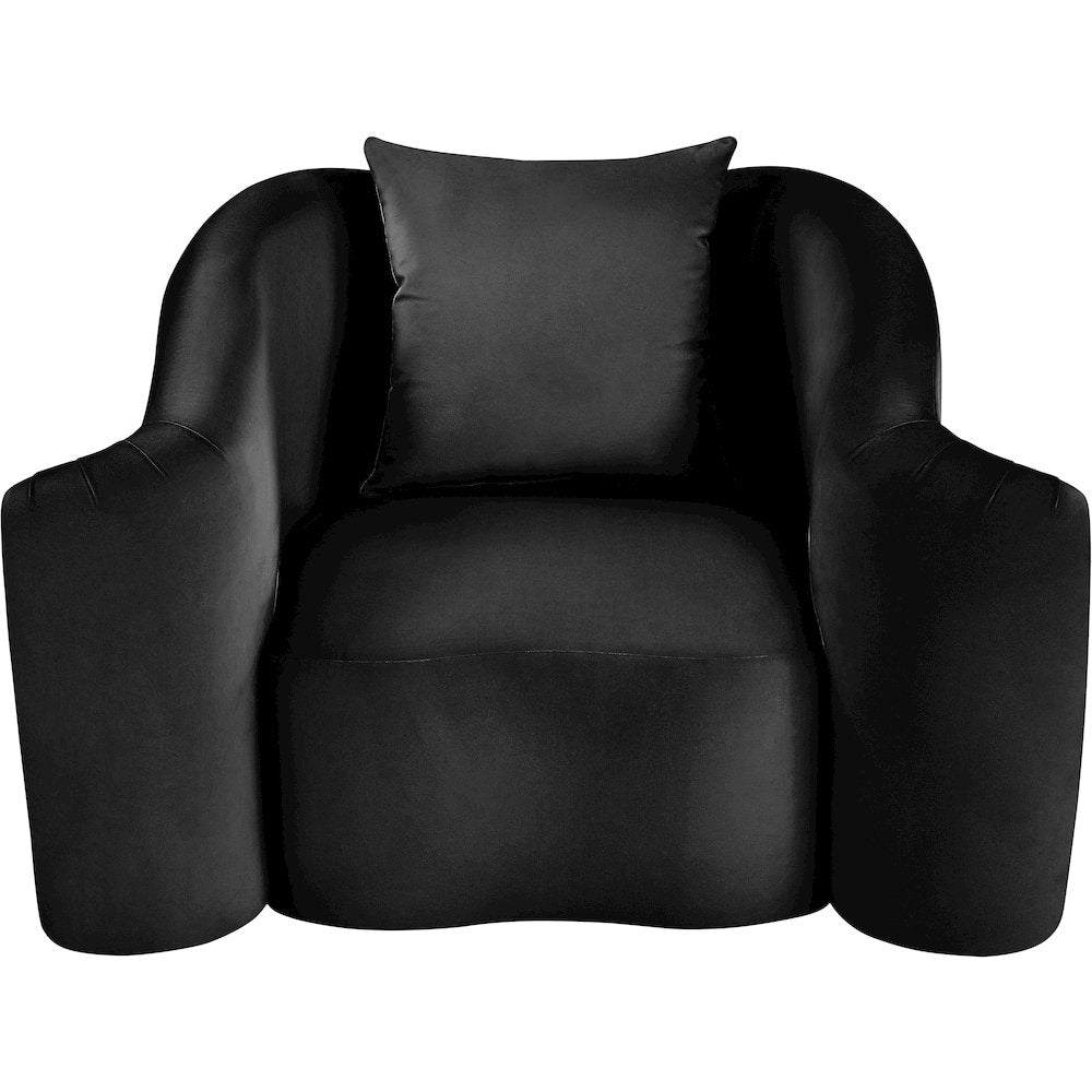 Destin Black Velvet Chair