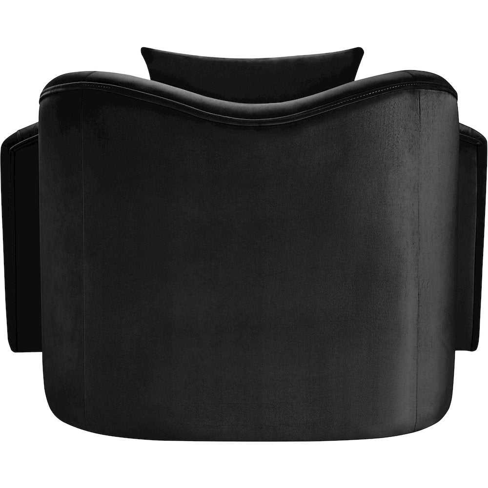 Destin Black Velvet Chair