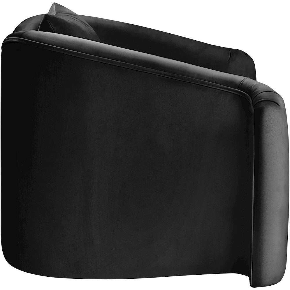 Destin Black Velvet Chair