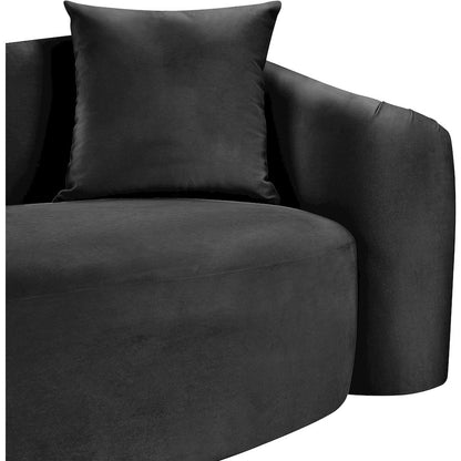 Destin Black Velvet Chair