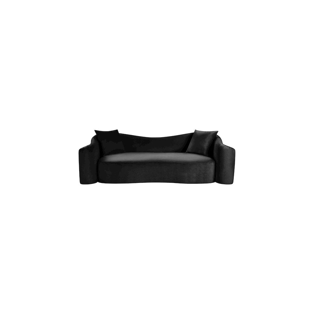 Destin Black Velvet Sofa