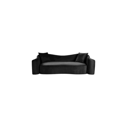 Destin Black Velvet Sofa