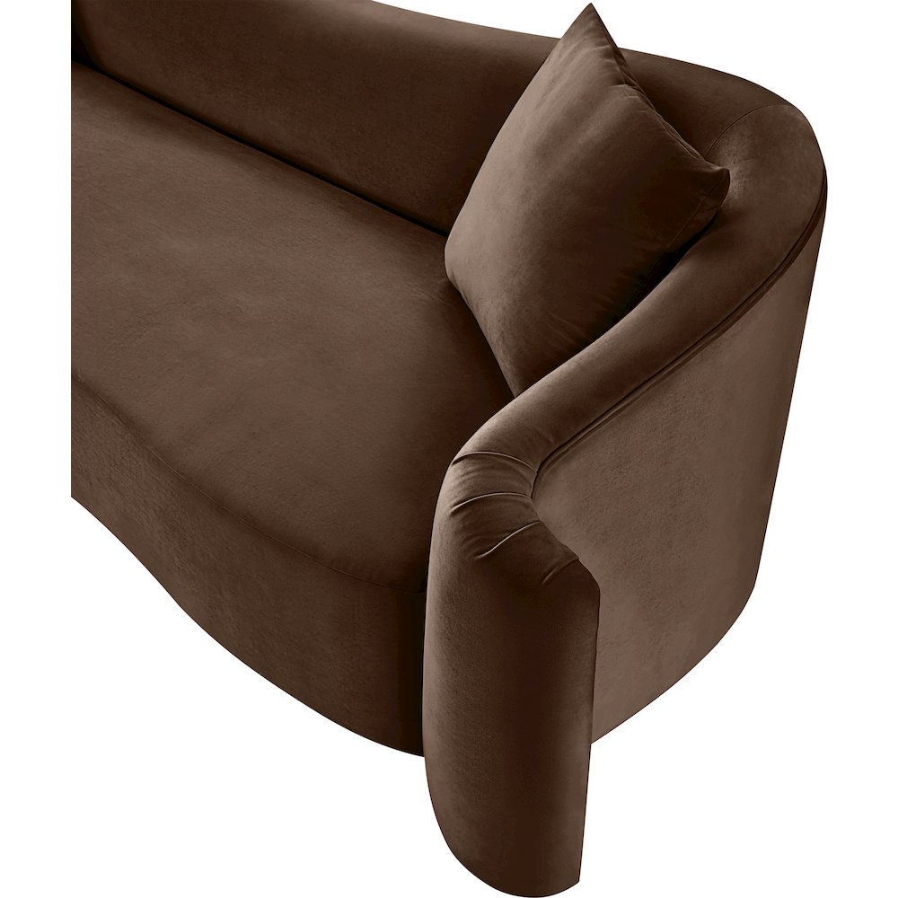 Destin Brown Velvet Loveseat