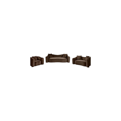Destin Brown Velvet Loveseat
