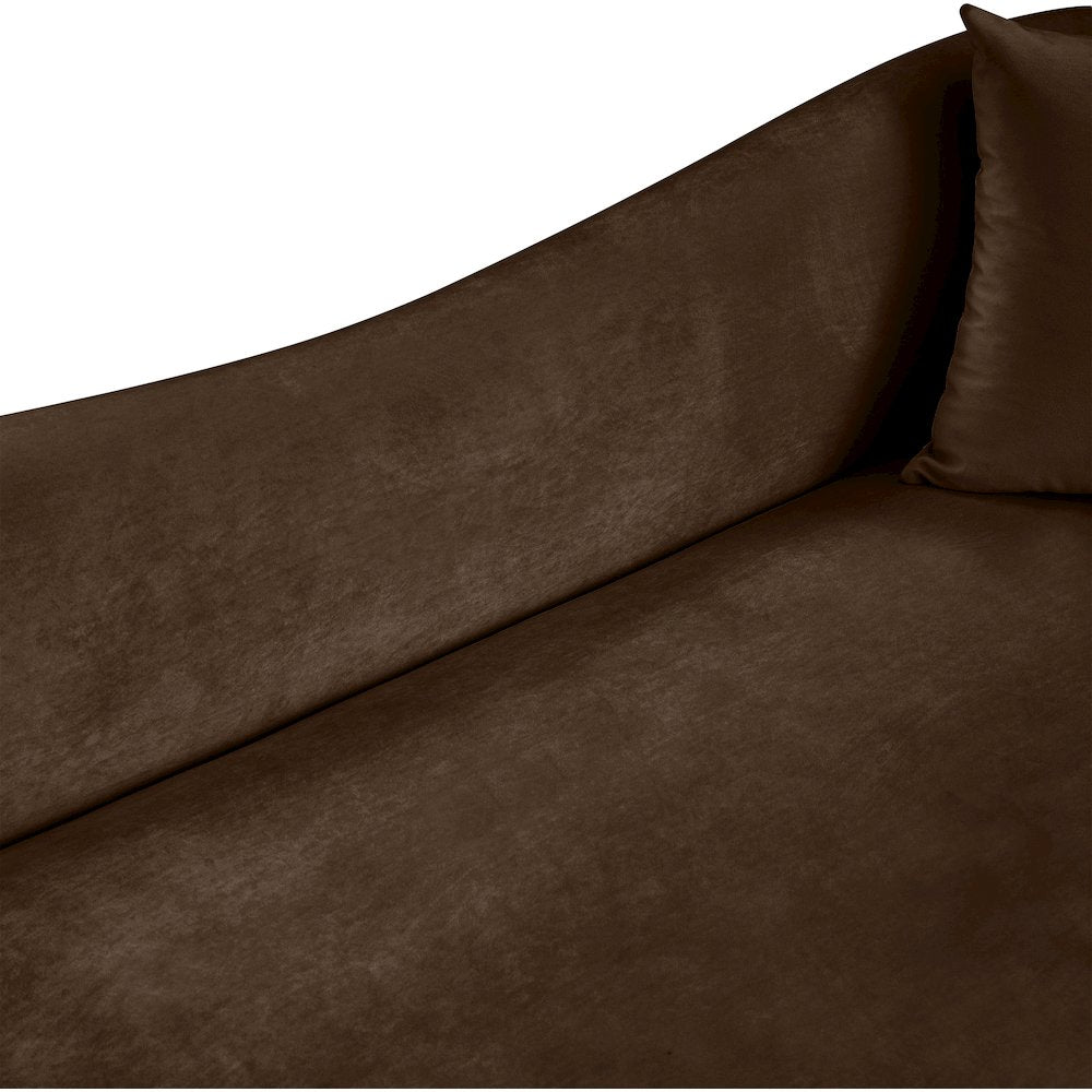 Destin Brown Velvet Loveseat