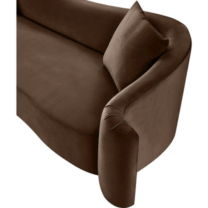 Destin Brown Velvet Sofa
