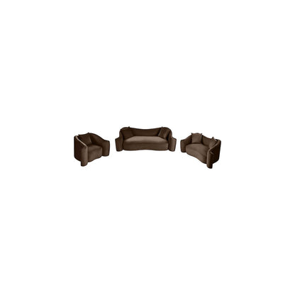 Destin Brown Velvet Sofa