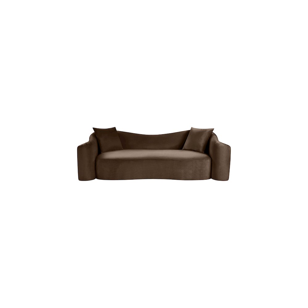 Destin Brown Velvet Sofa