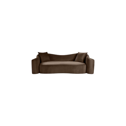 Destin Brown Velvet Sofa