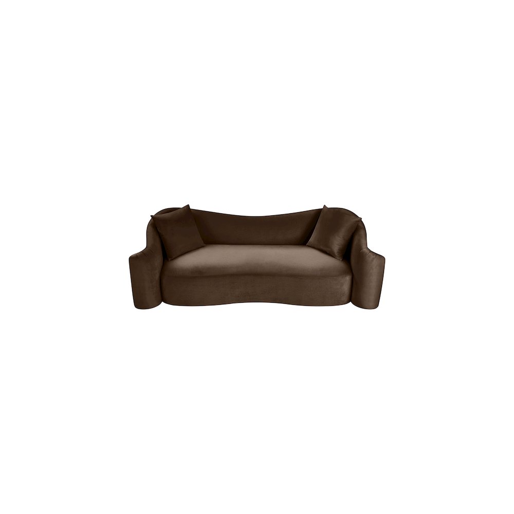 Destin Brown Velvet Sofa