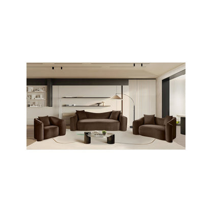 Destin Brown Velvet Sofa