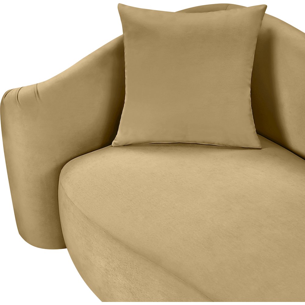 Destin Camel Velvet Chair