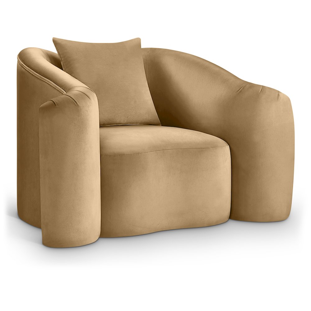 Destin Camel Velvet Chair