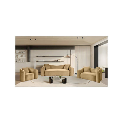 Destin Camel Velvet Chair