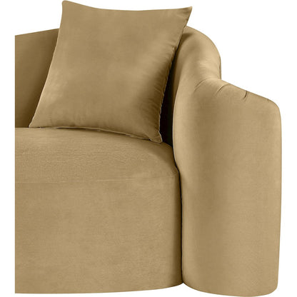 Destin Camel Velvet Loveseat