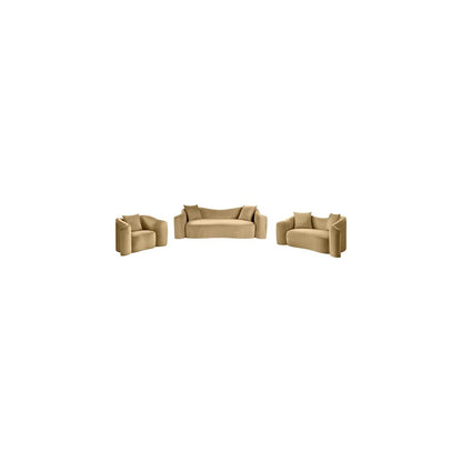 Destin Camel Velvet Loveseat