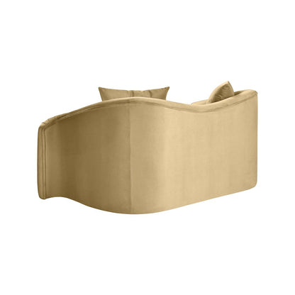 Destin Camel Velvet Loveseat