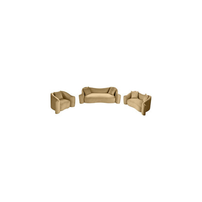 Destin Camel Velvet Sofa
