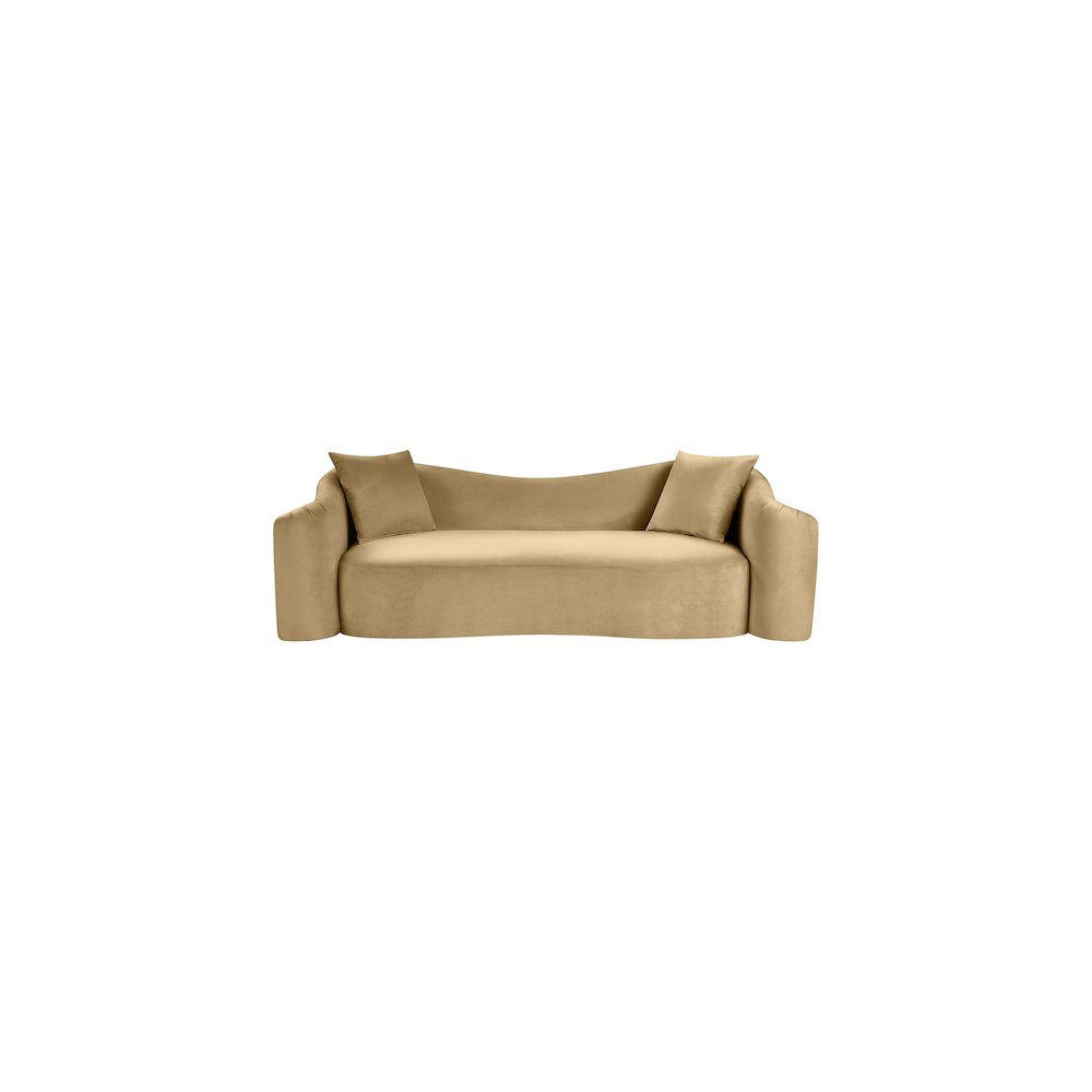 Destin Camel Velvet Sofa
