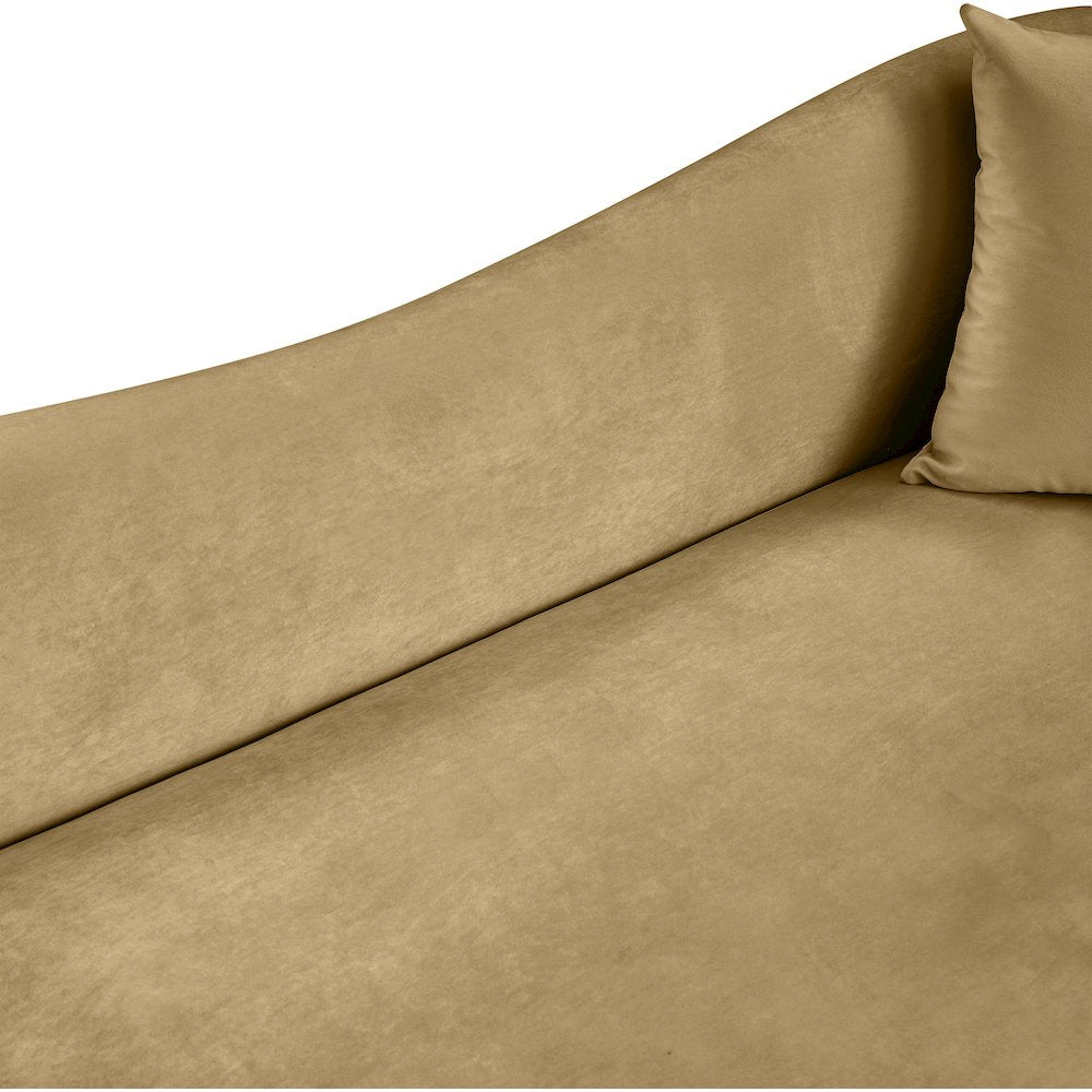 Destin Camel Velvet Sofa
