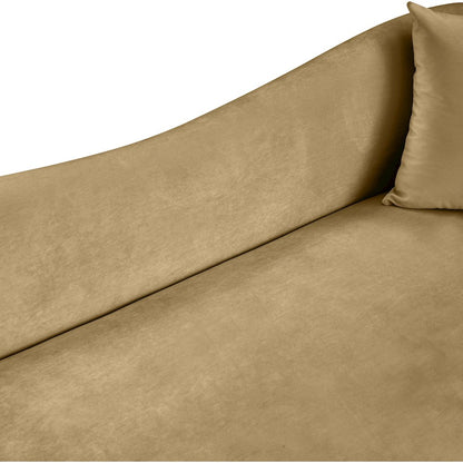 Destin Camel Velvet Sofa