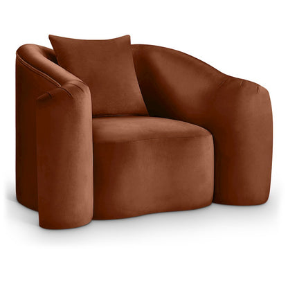 Destin Cognac Velvet Chair