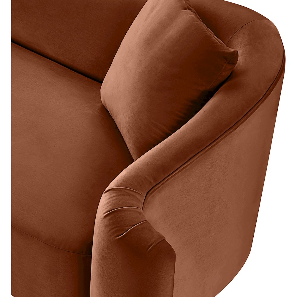 Destin Cognac Velvet Chair