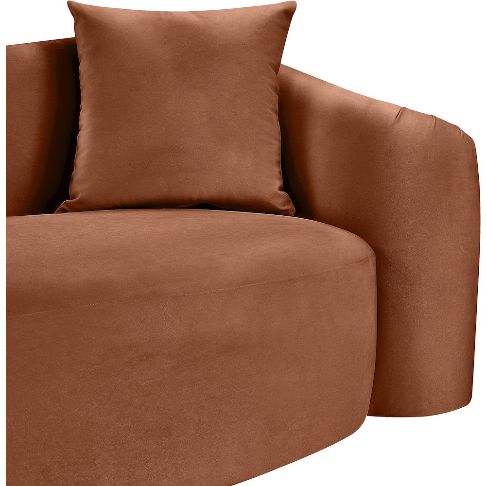 Destin Cognac Velvet Chair