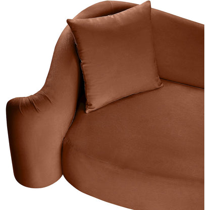 Destin Cognac Velvet Loveseat