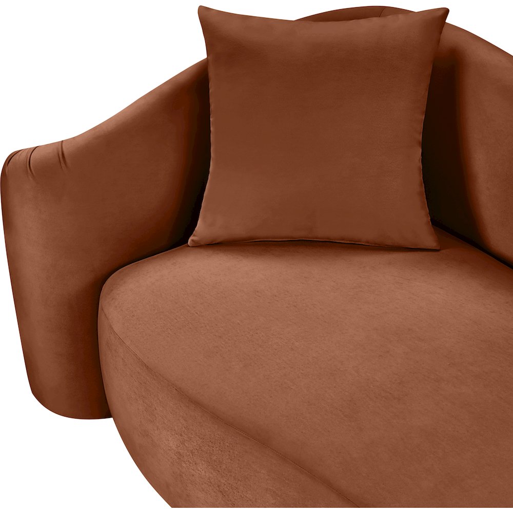 Destin Cognac Velvet Loveseat