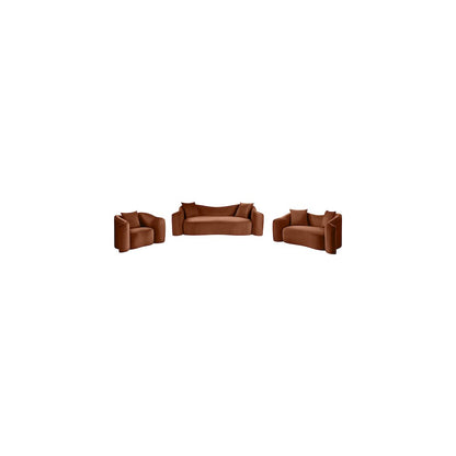 Destin Cognac Velvet Sofa