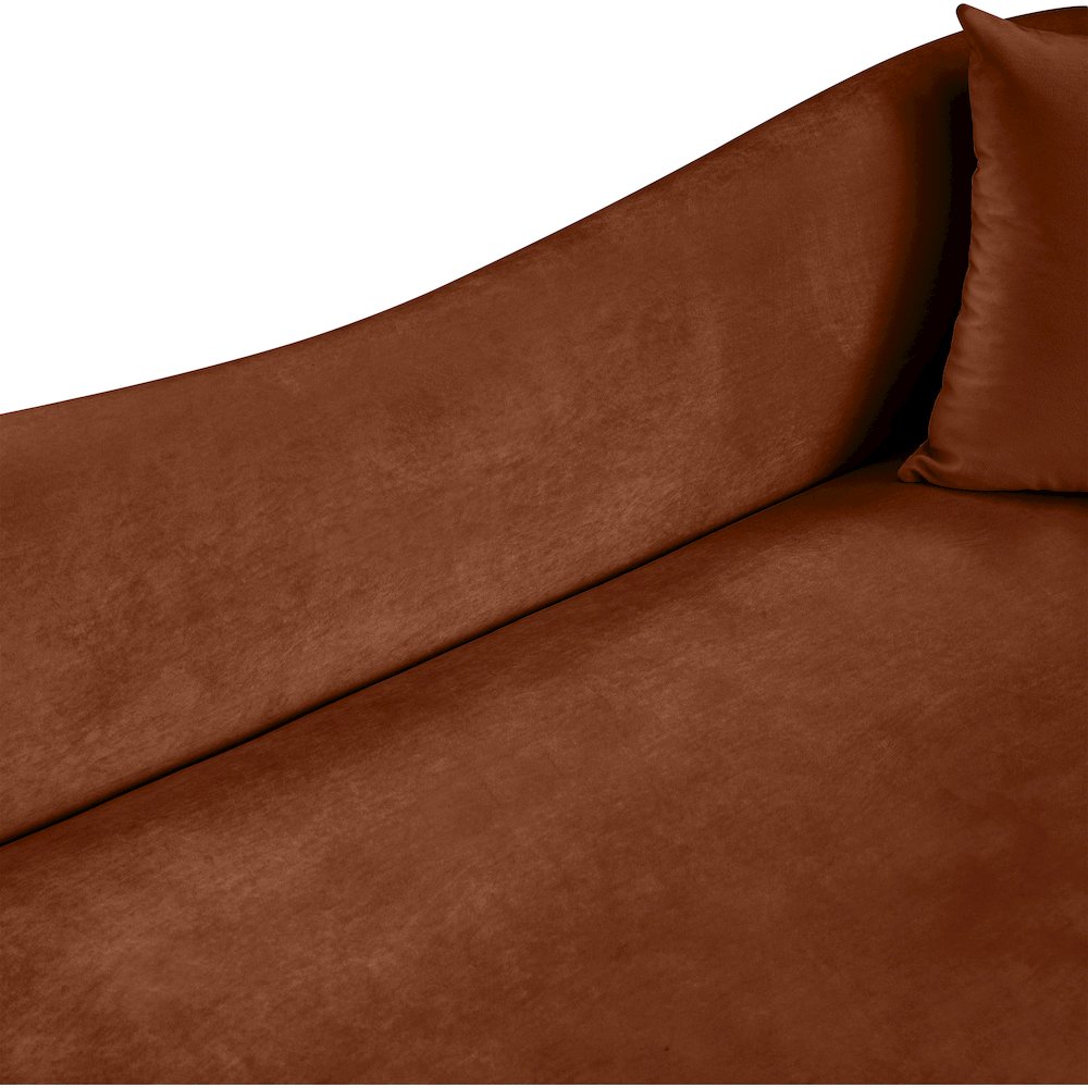 Destin Cognac Velvet Sofa