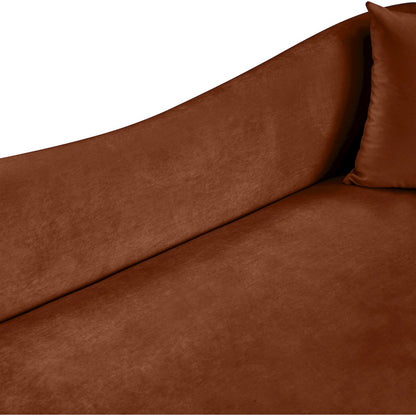 Destin Cognac Velvet Sofa