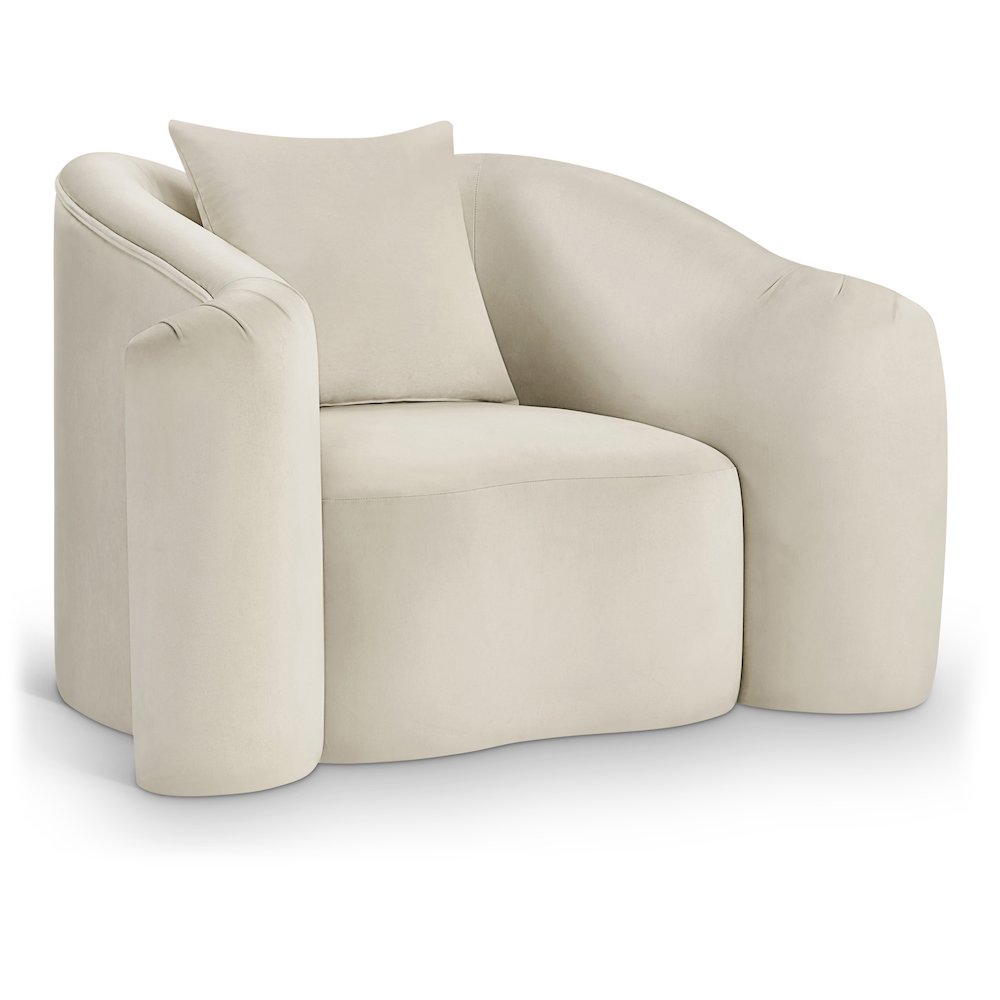 Destin Cream Velvet Chair