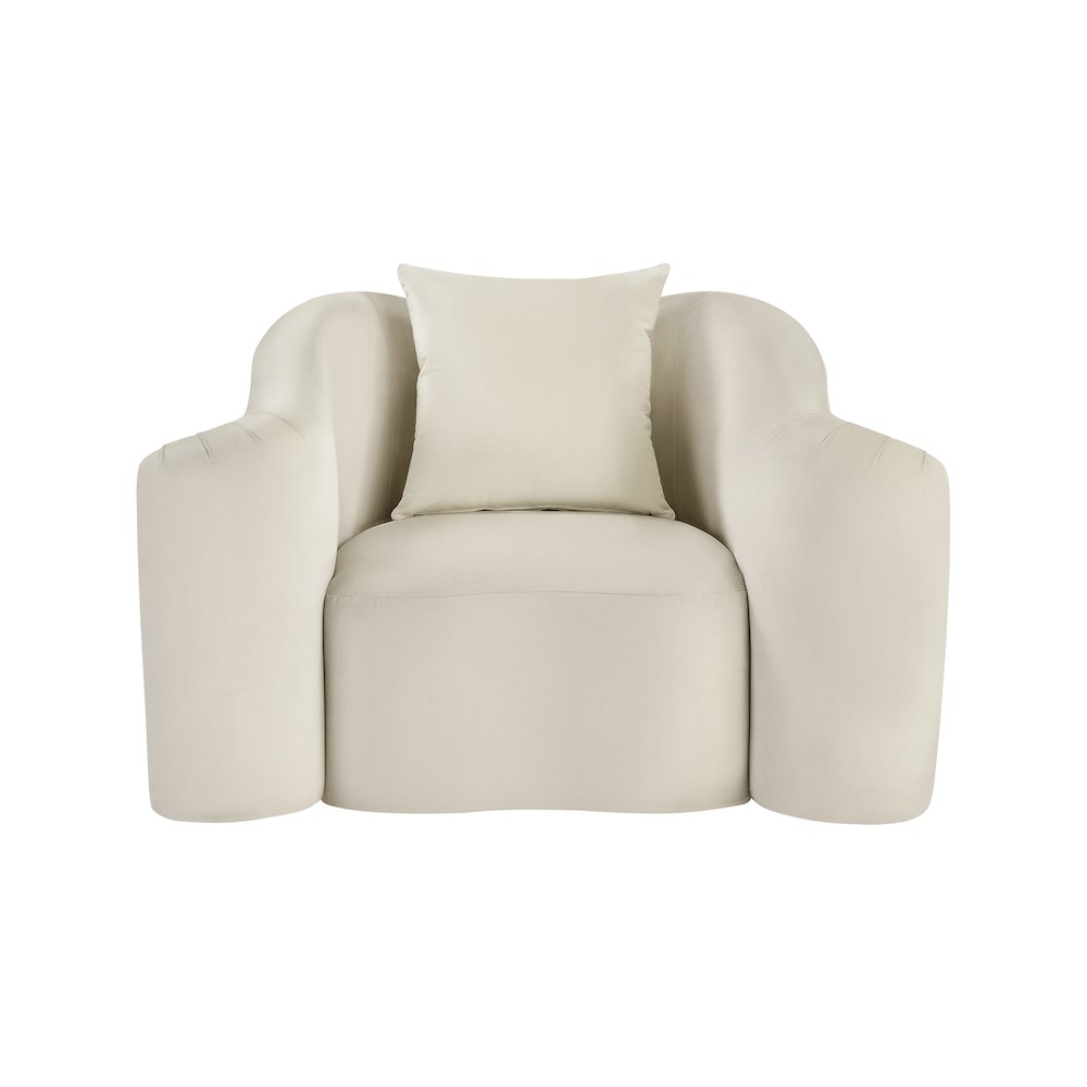Destin Cream Velvet Chair