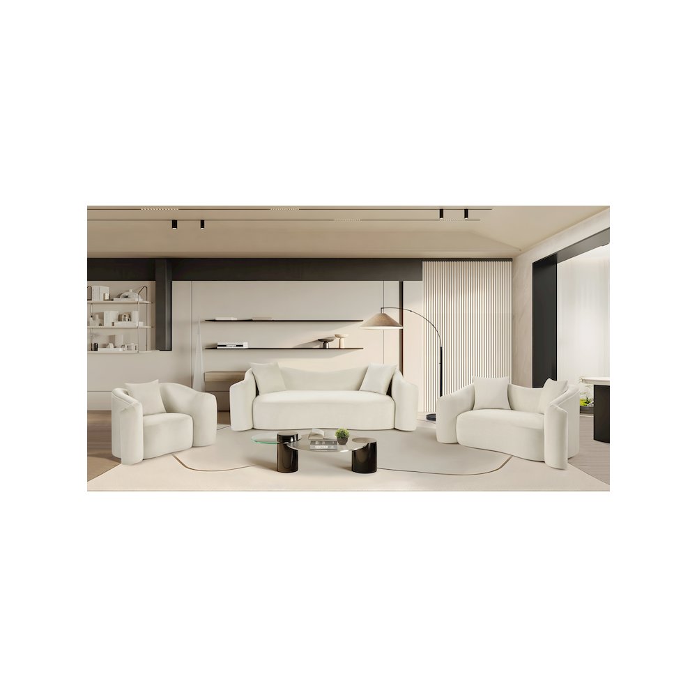 Destin Cream Velvet Chair