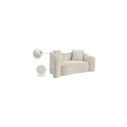Destin Cream Velvet Loveseat