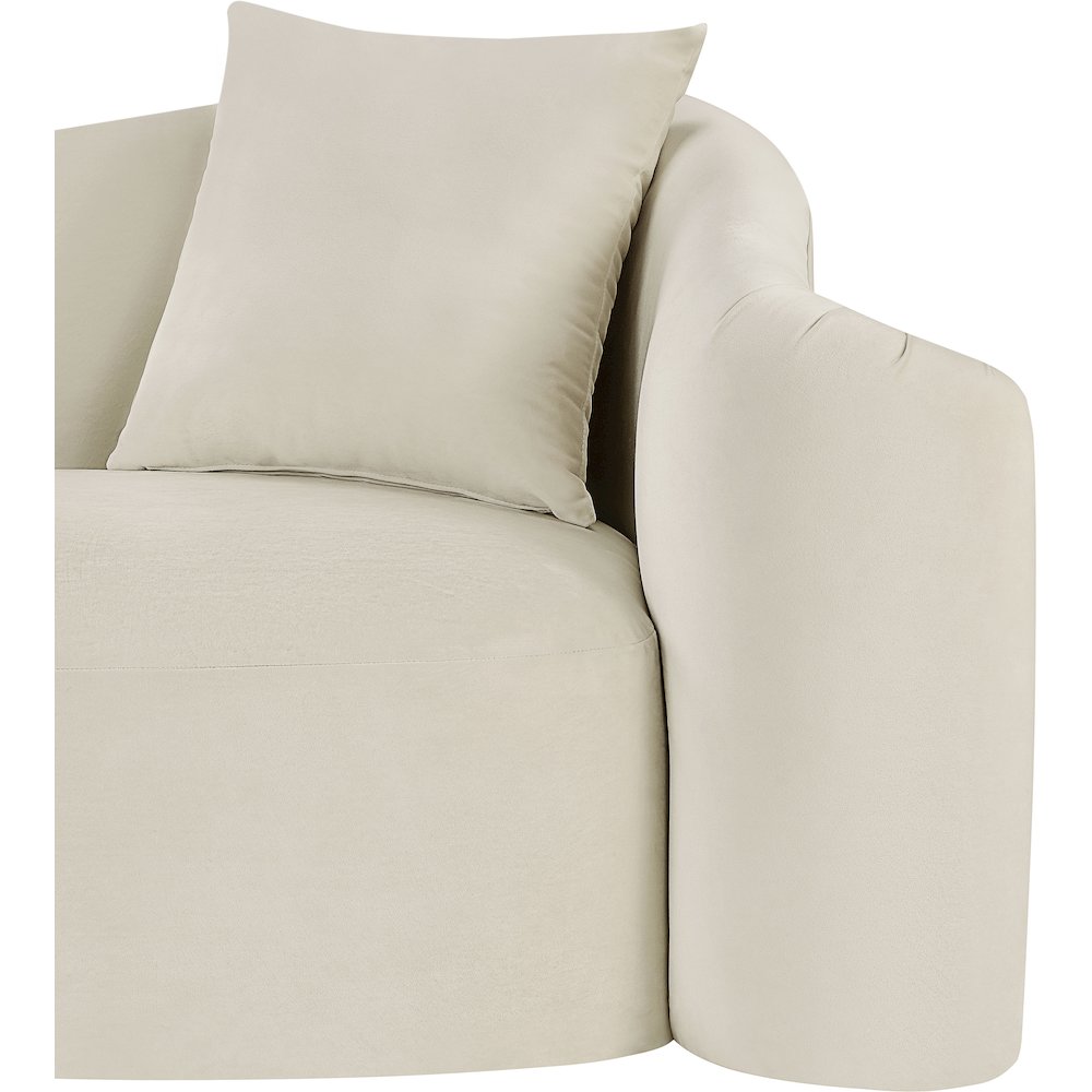 Destin Cream Velvet Loveseat
