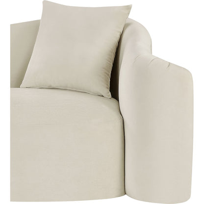 Destin Cream Velvet Loveseat