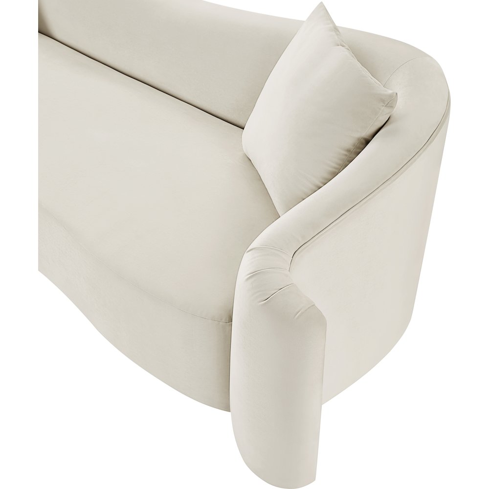 Destin Cream Velvet Loveseat